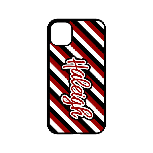 CMS Eagles - Stripes with Name Cell Phone Case - CMSBC