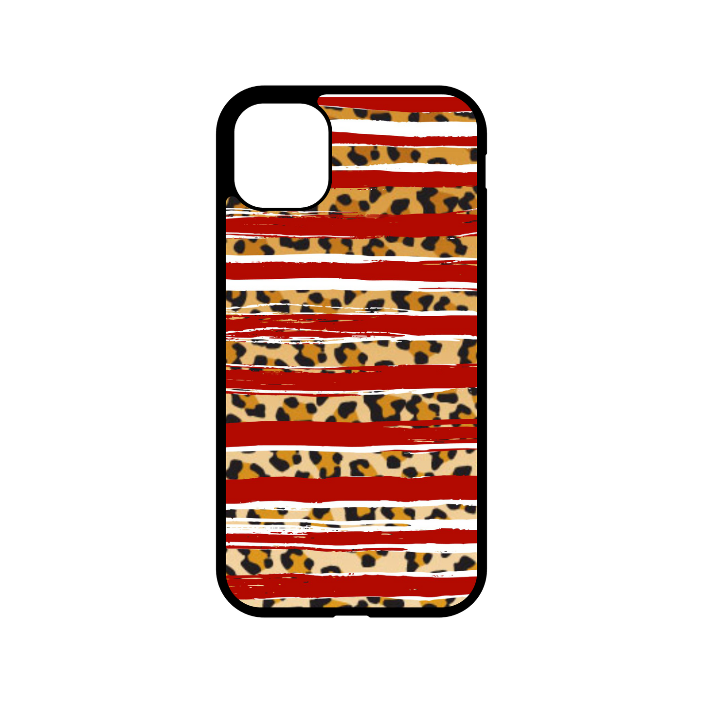 Distressed Stripes & Leopard Cell Phone Case