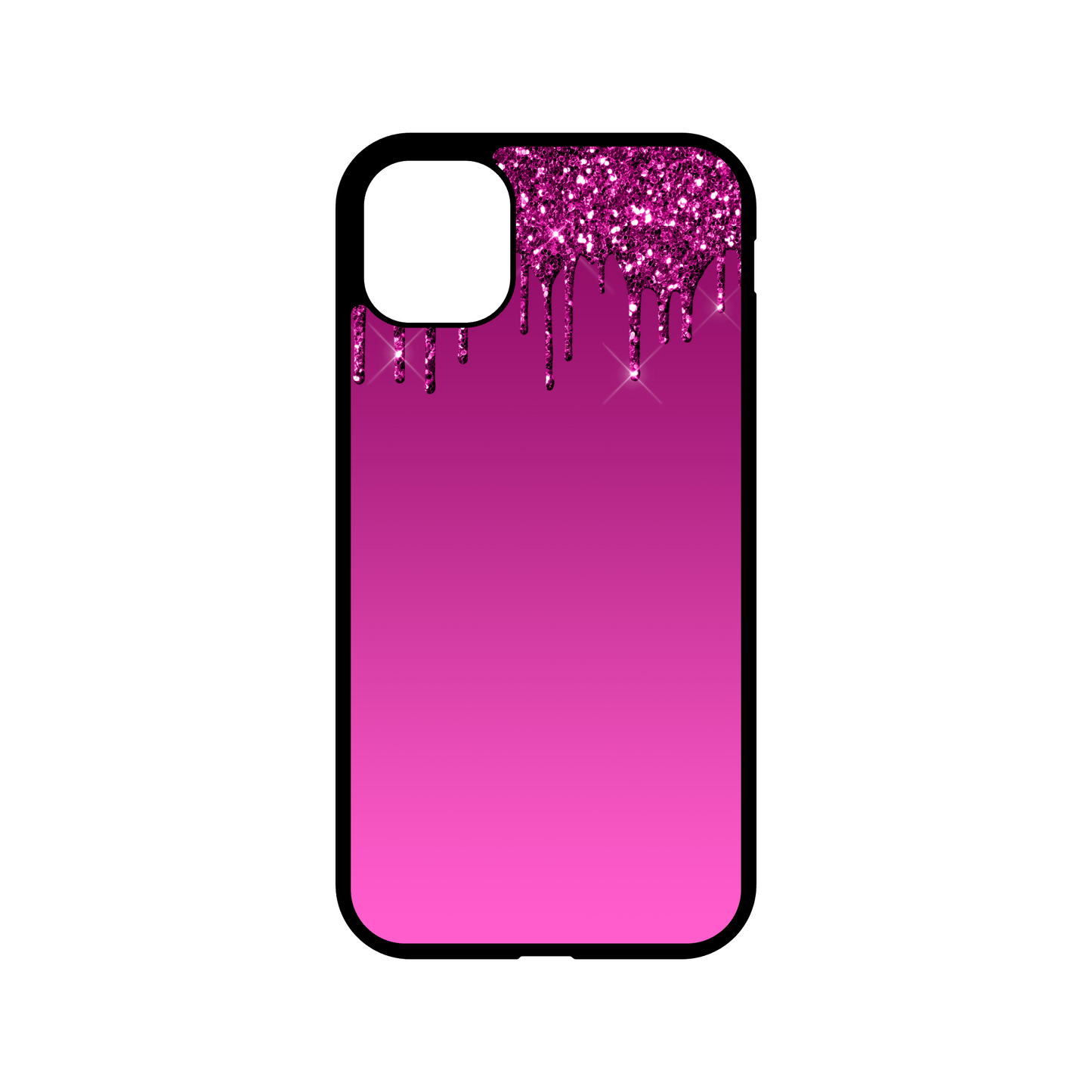 Dripping Glitter - Hot Pink - Cell Phone Case