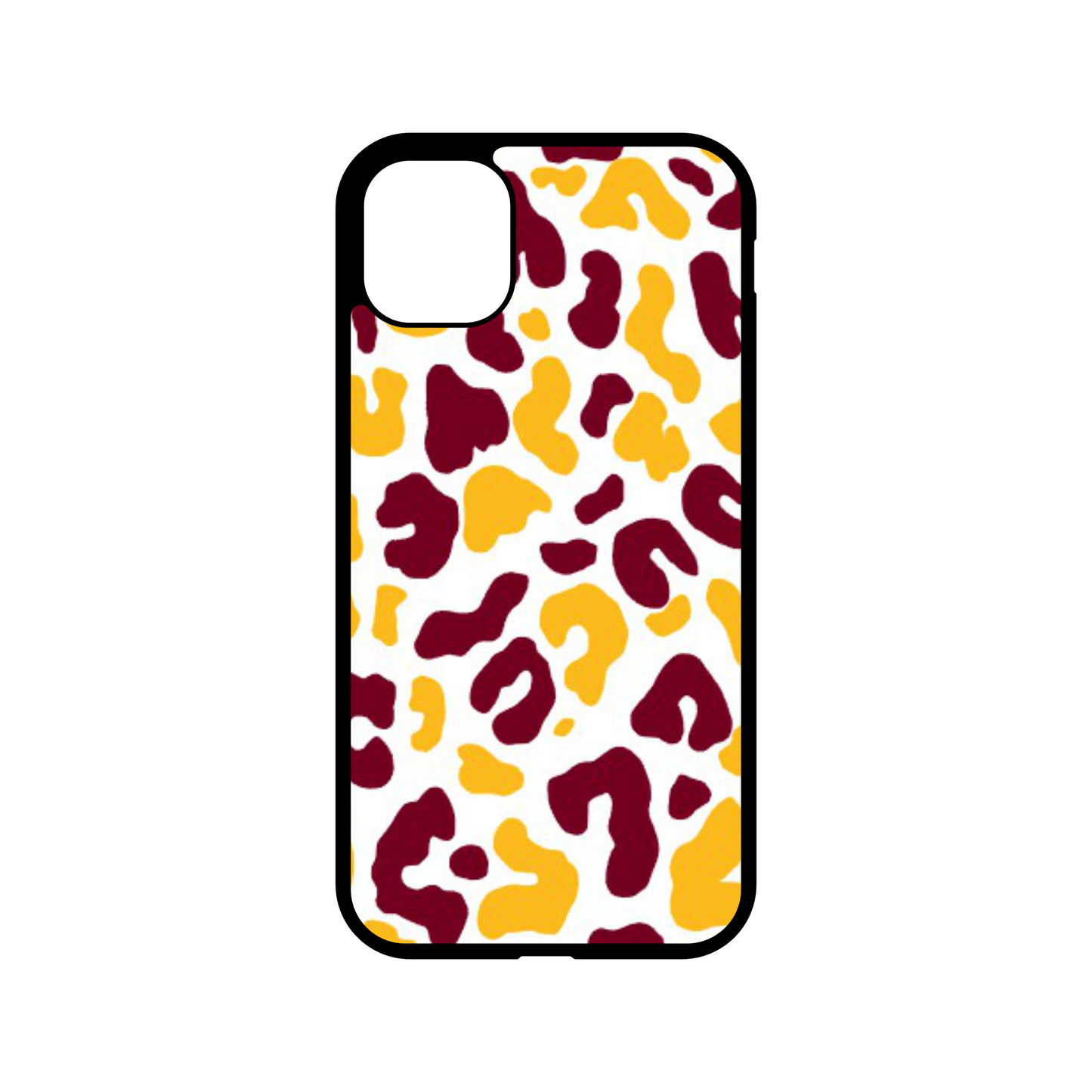 Maroon & Gold Leopard Cell Phone Case