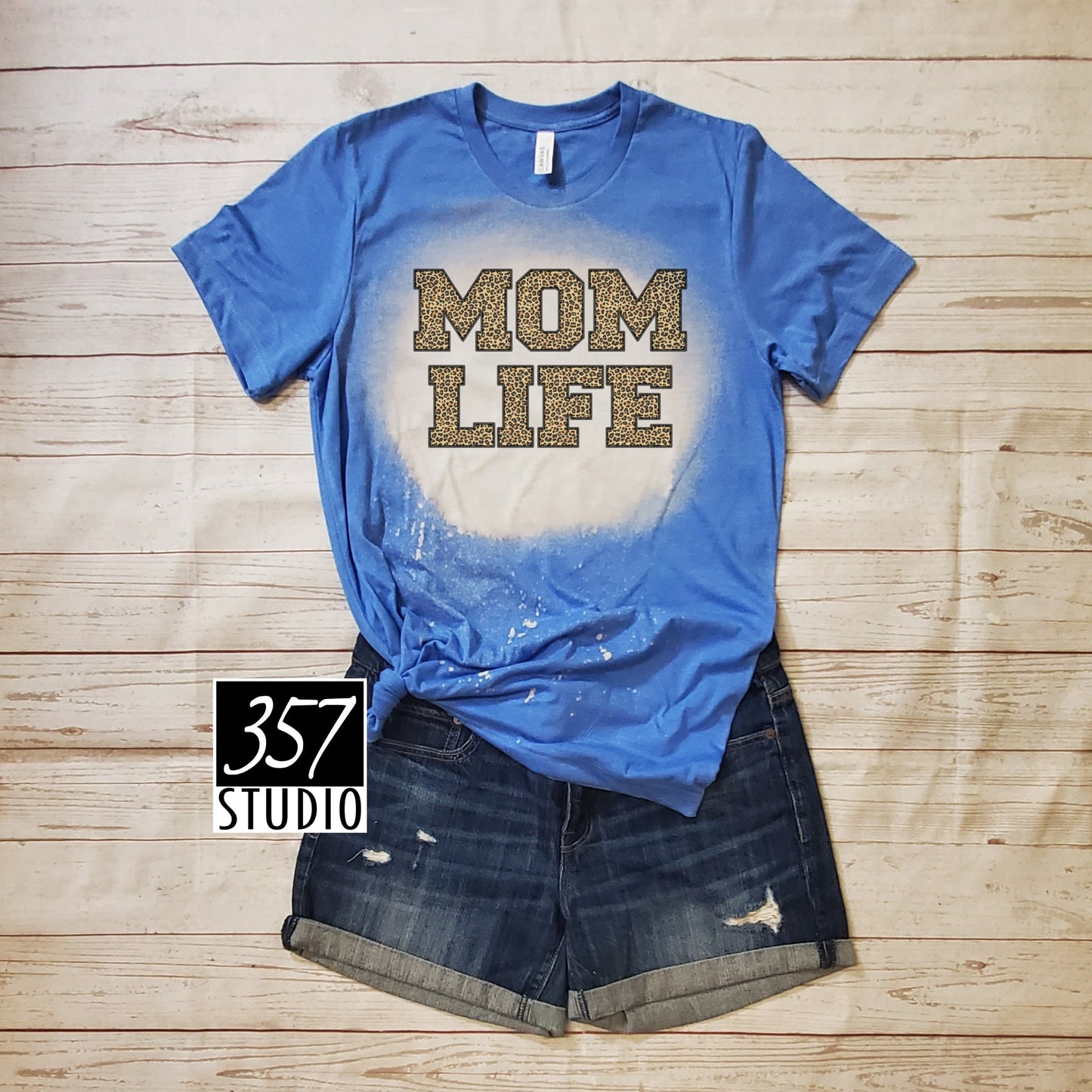 Mom Life Leopard-Bleached