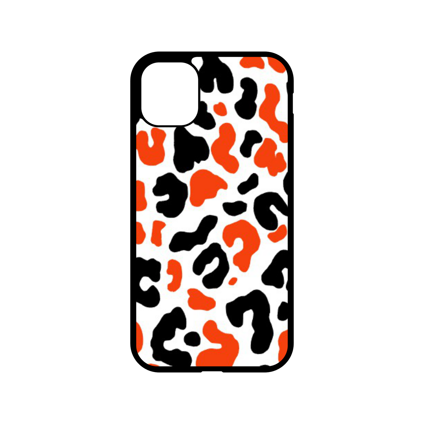 Orange & Black Leopard Cell Phone Case