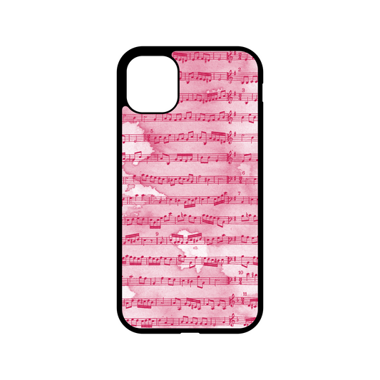 Watercolor Music Notes - Hot Pink - Cell Phone Case