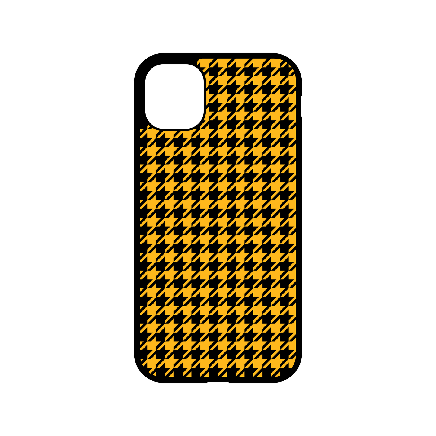 Black & Gold Houndstooth Cell Phone Case